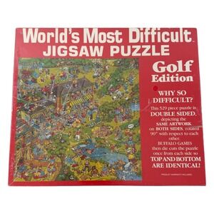 VTG Buffalo Games Worlds Most Difficult Jigsaw Puzzle Golf 1995 529 Pc Sealed
